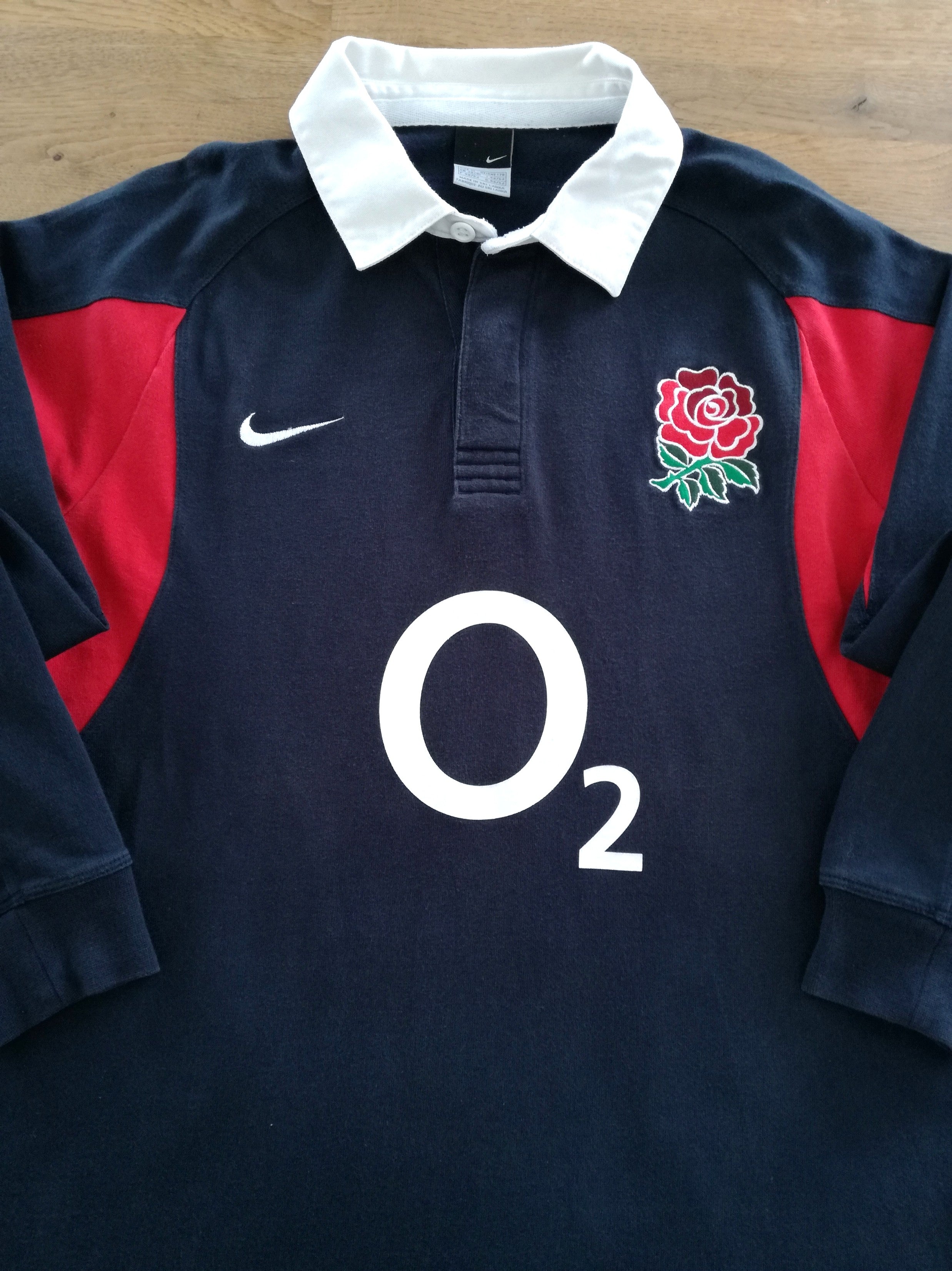 2005/06 England Away Long Sleeve Rugby Shirt