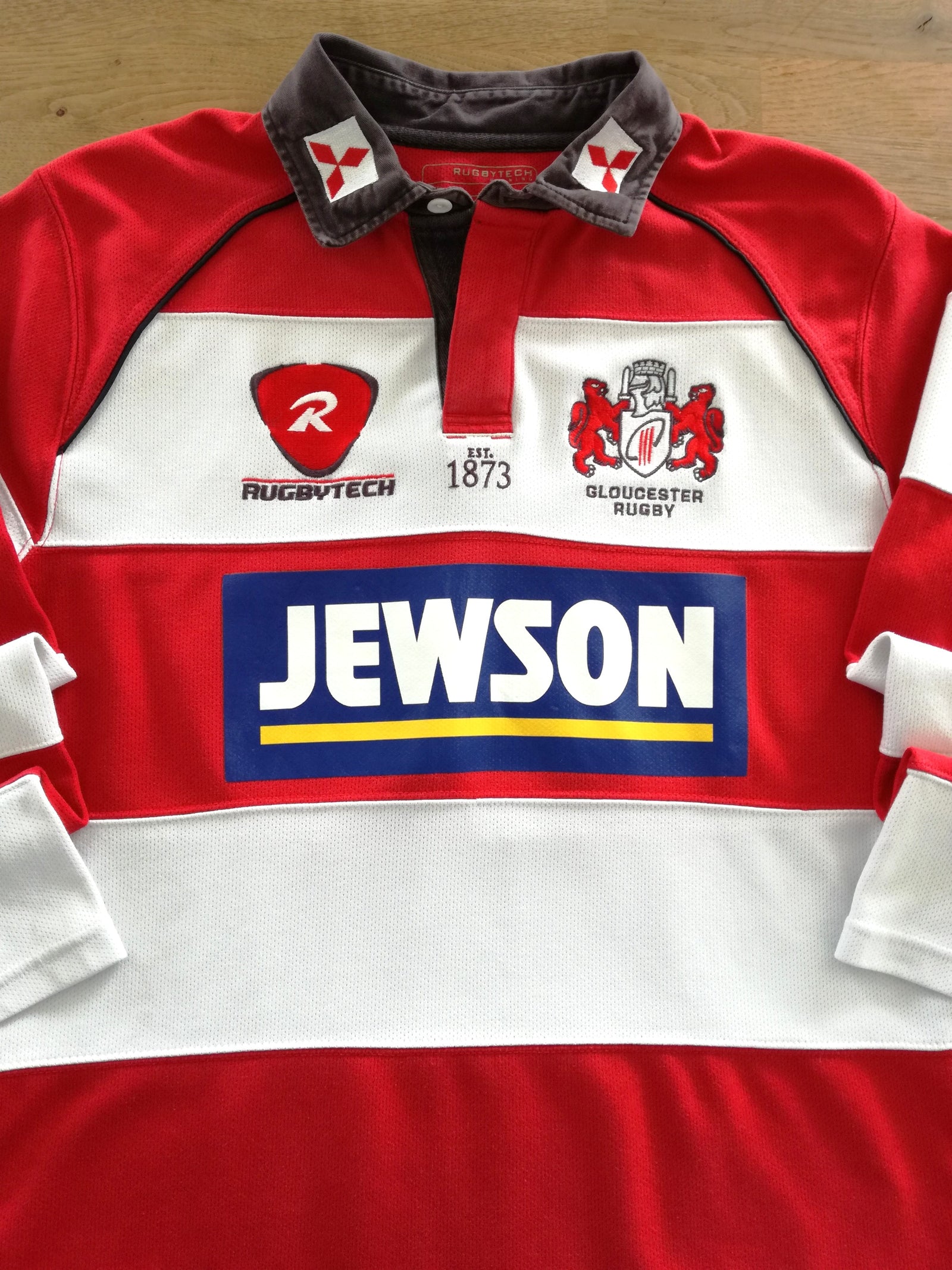 2009/10 Gloucester Home Long Sleeve Rugby Shirt