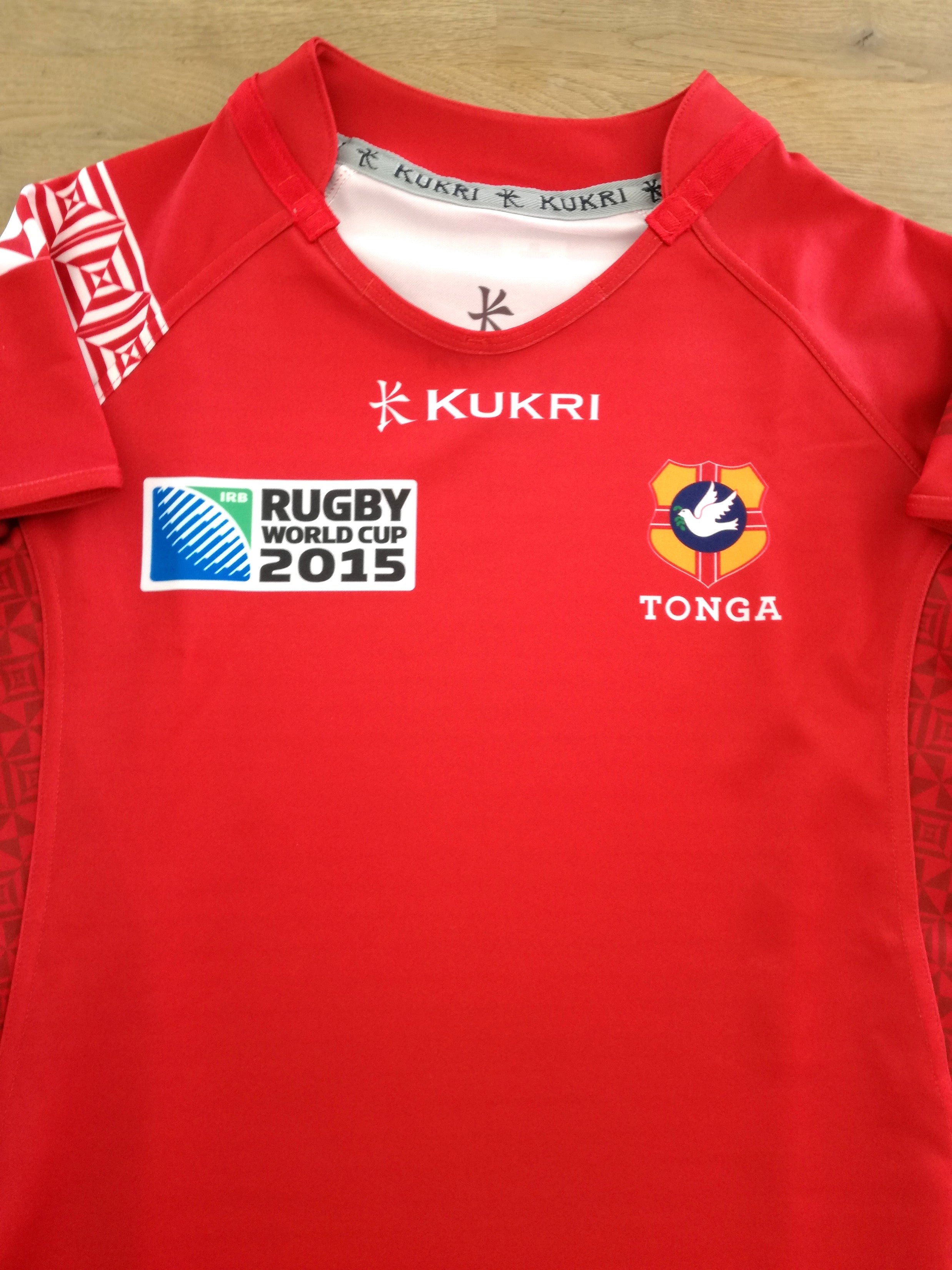 2015 Tonga Home World Cup Pro-Fit Rugby Shirt