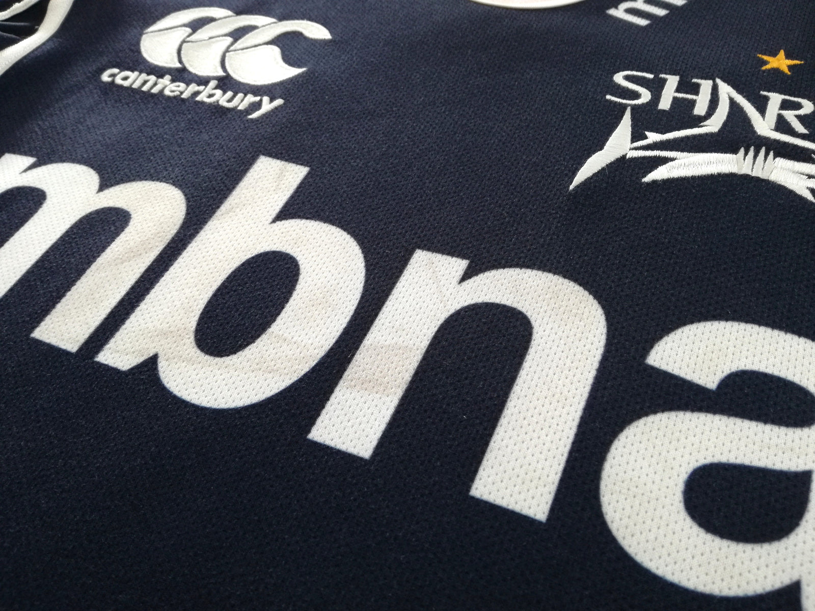 2012/13 Sale Sharks Home Pro-Fit Premiership Rugby Shirt (L)