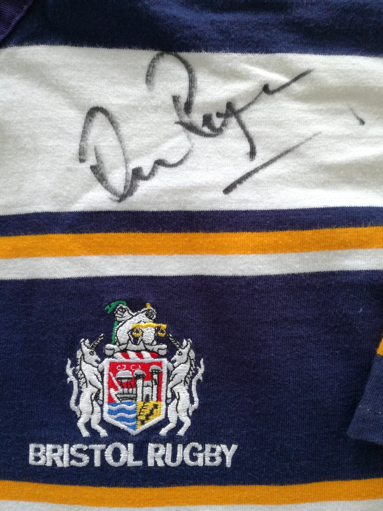1999/00 Bristol Home Rugby Shirt (Singed by Dean Ryan) (M)
