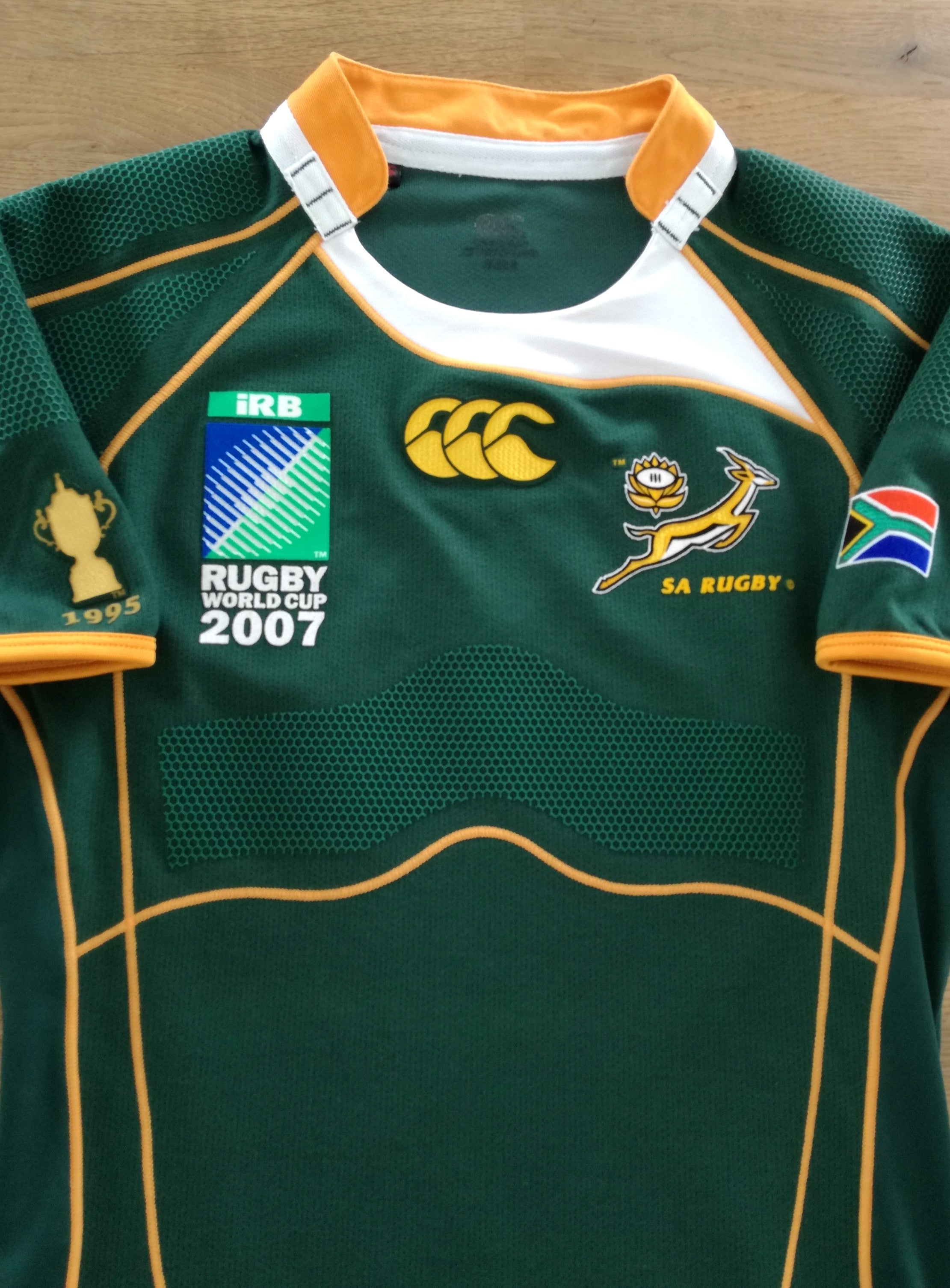 2007 South Africa Home World Cup Test Rugby Shirt