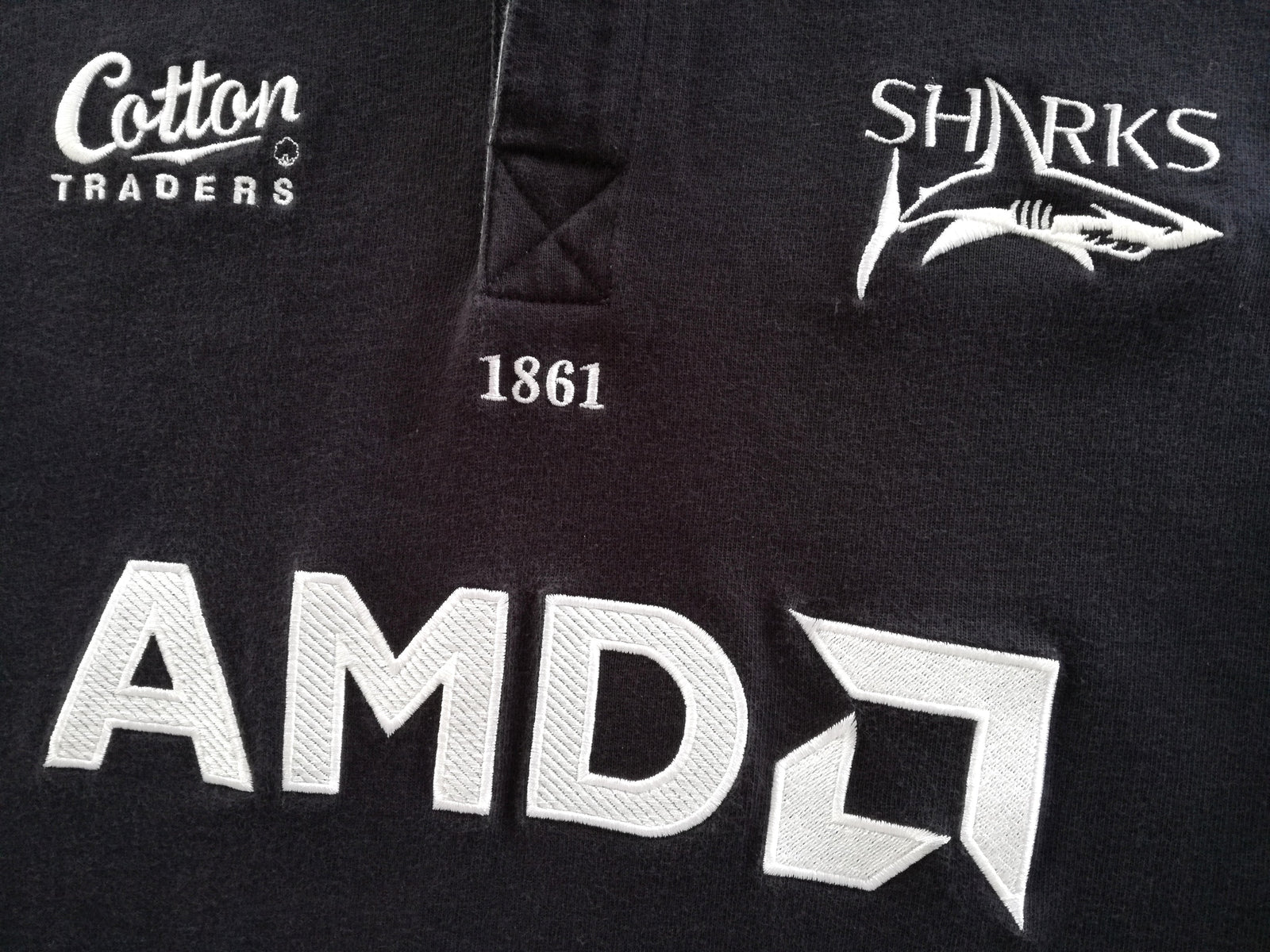 2002/03 Sale Sharks Home Rugby Shirt. (L)