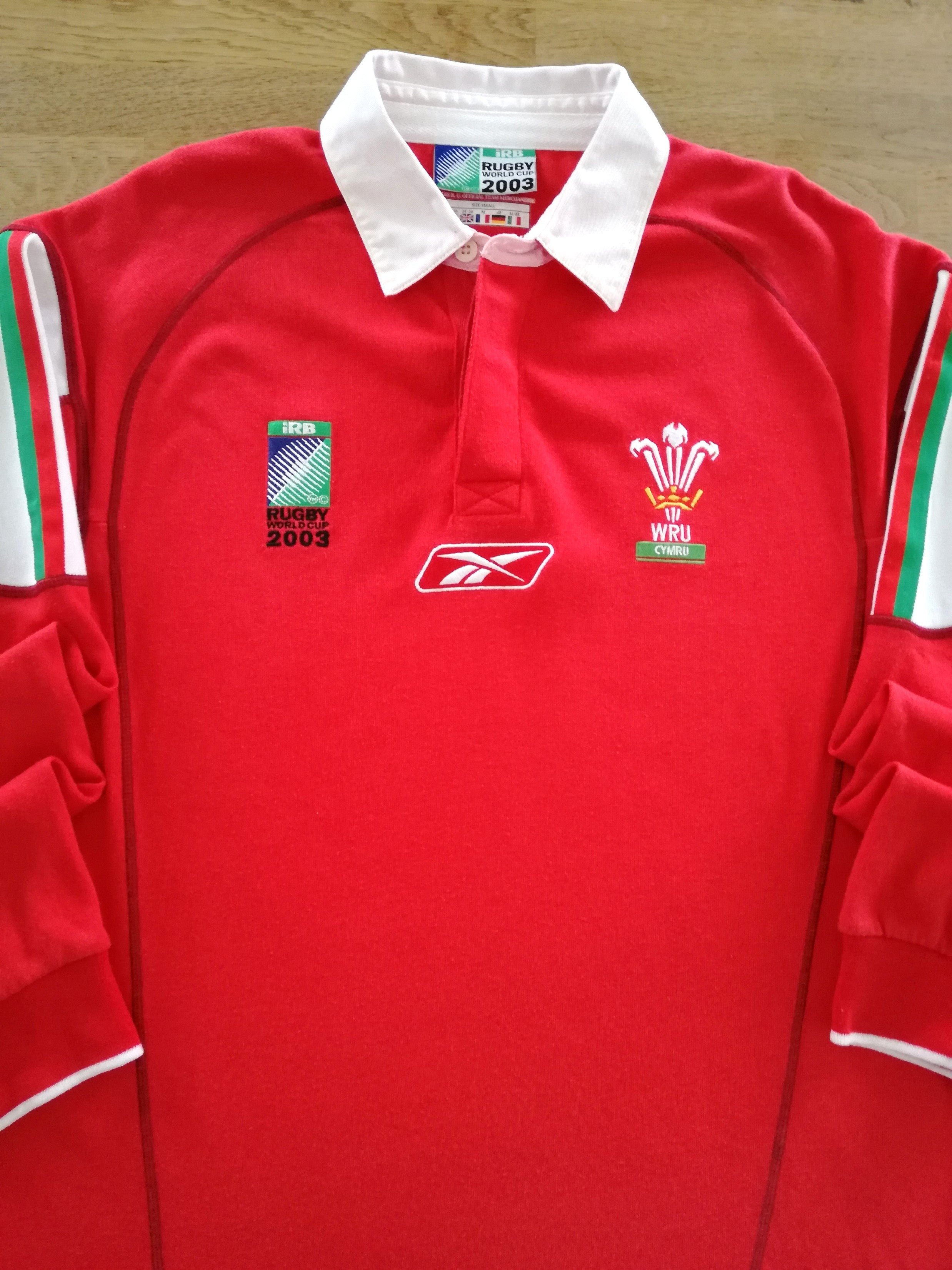 2003 Wales Home World Cup Long Sleeve Rugby Shirt
