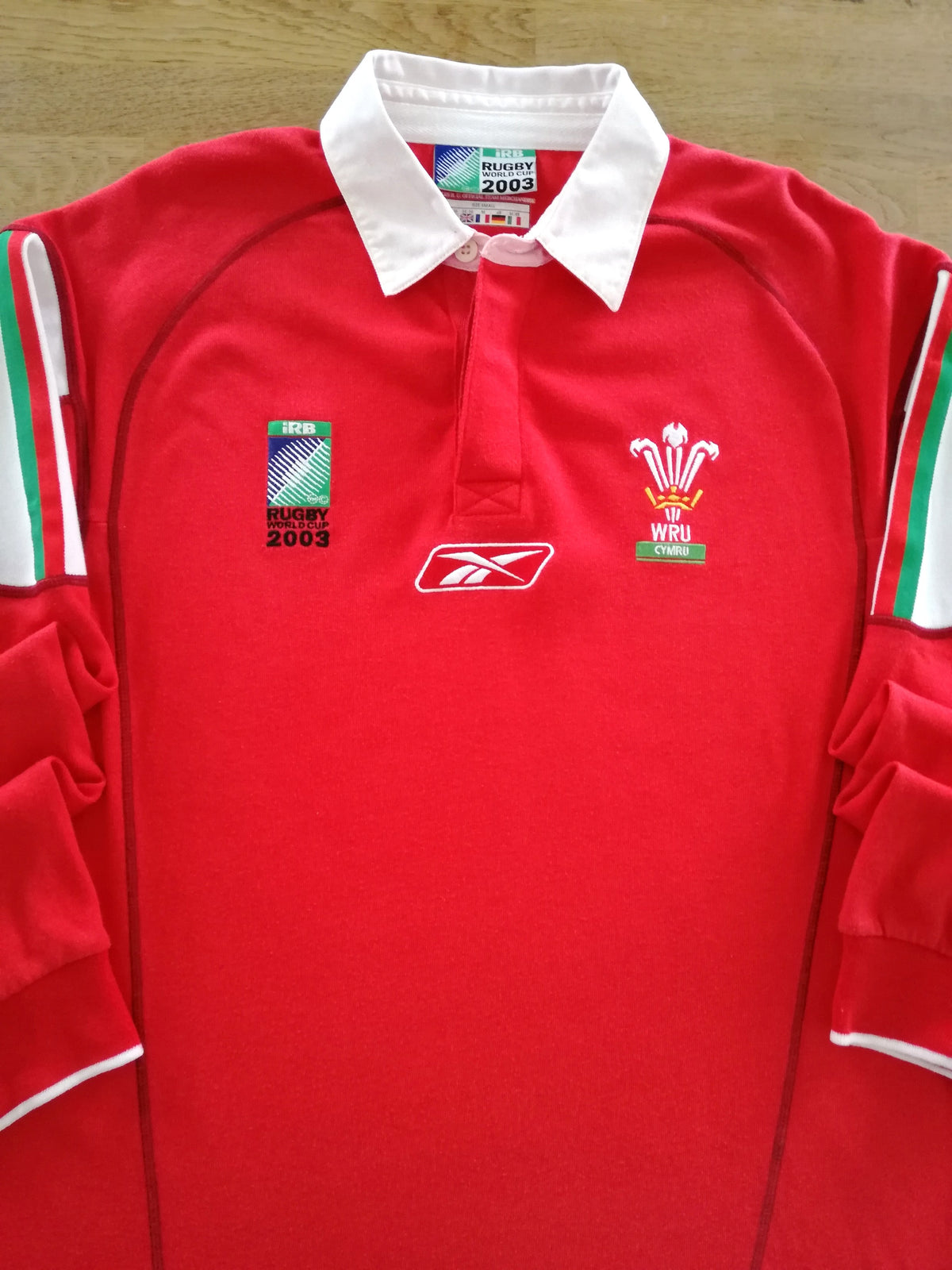 2003 Wales Home World Cup Long Sleeve Rugby Shirt