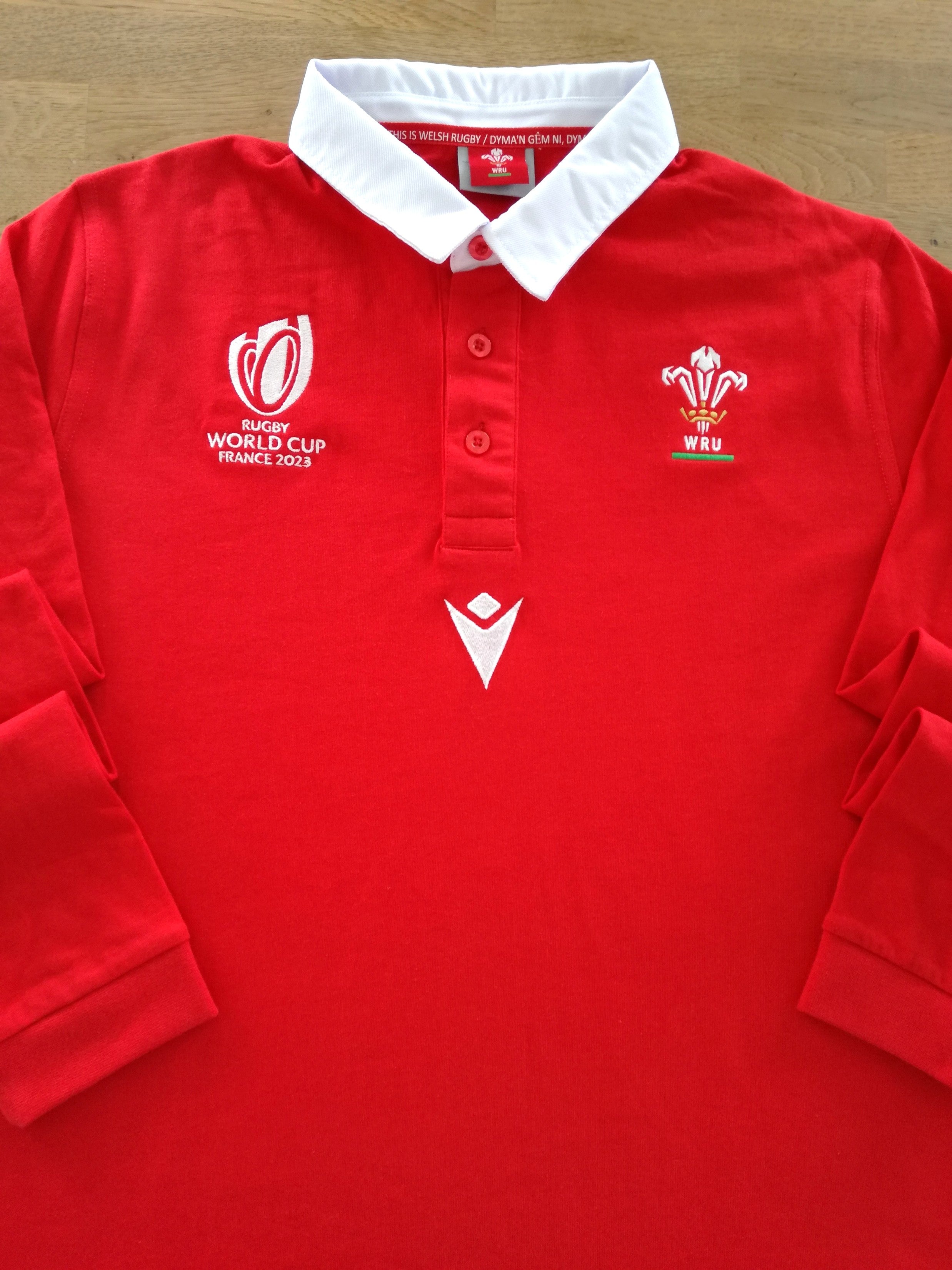 2023 Wales Home World Cup Traditional Rugby Shirt