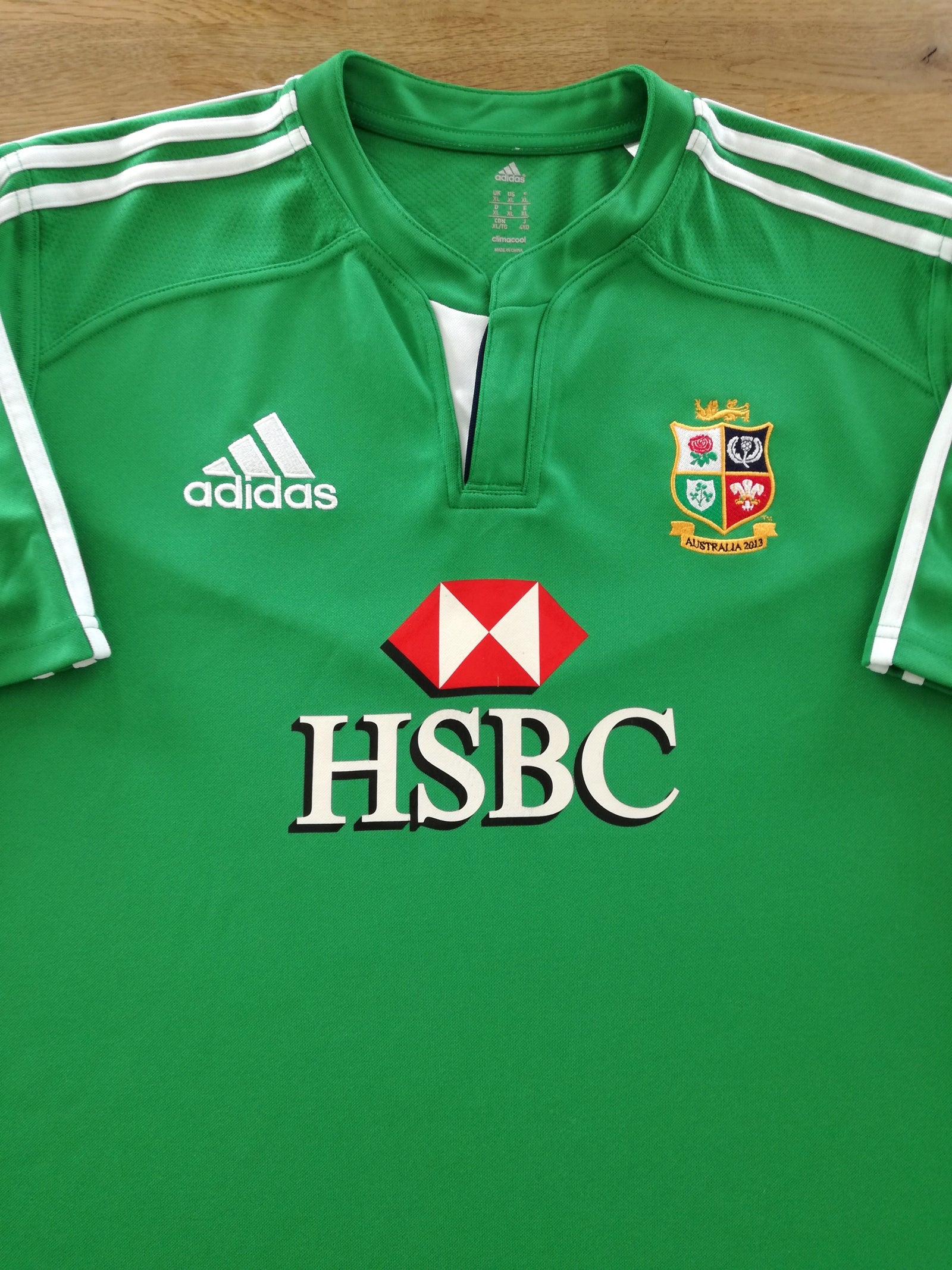 2013 British & Irish Lions Rugby Training Shirt - Green (XL)