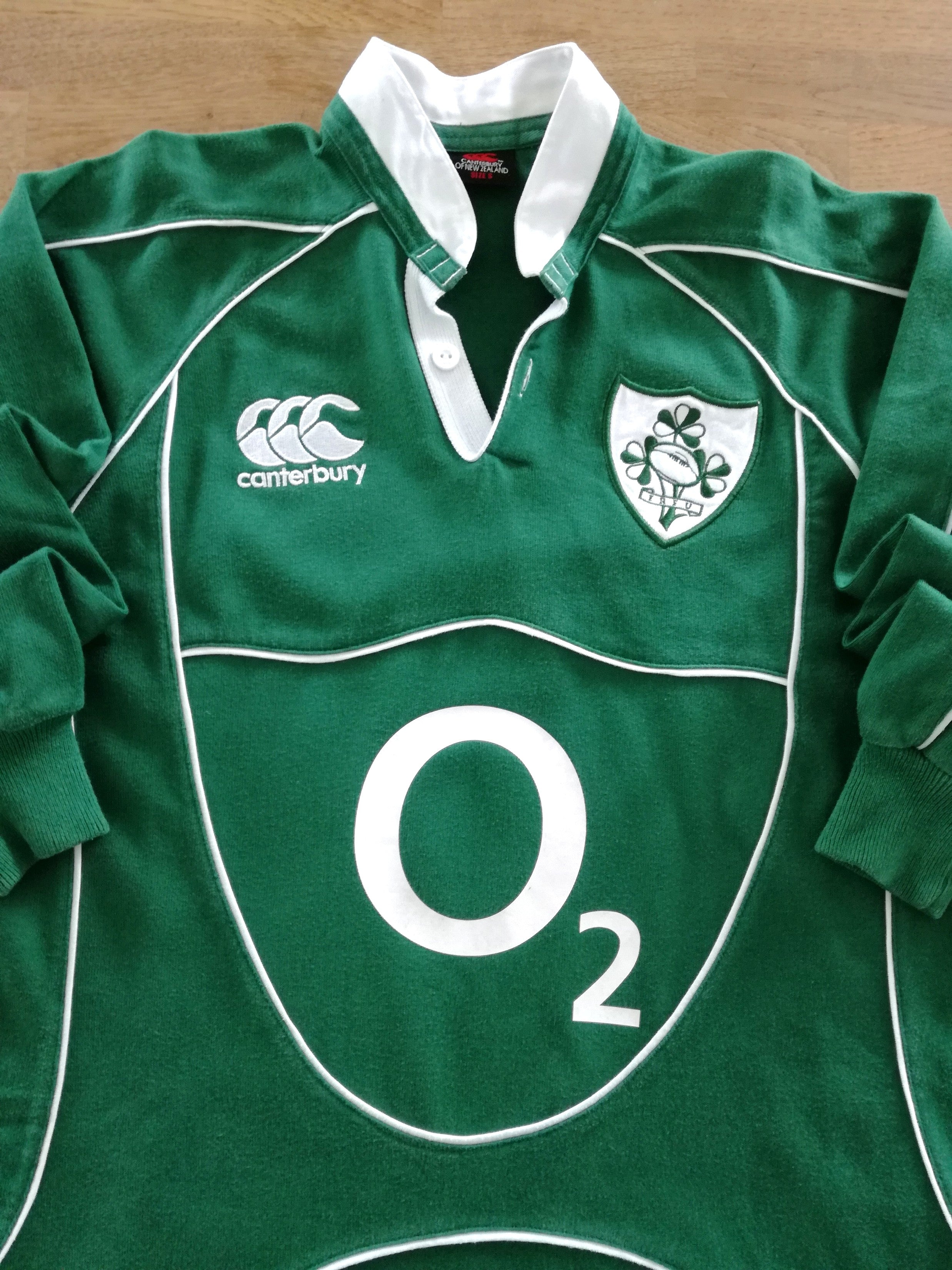 2007/08 Ireland Home Long Sleeve Rugby Shirt