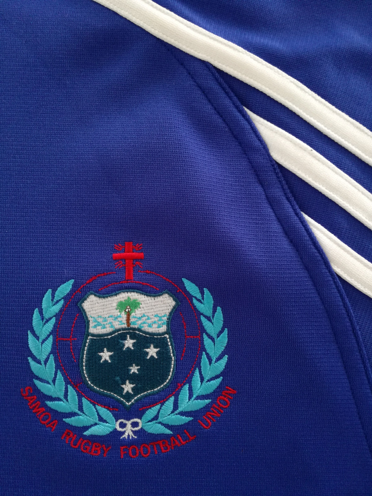 2001 Samoa Home Match Worn (vs Italy) Rugby Shirt #4 (Palepoi) (3XL)