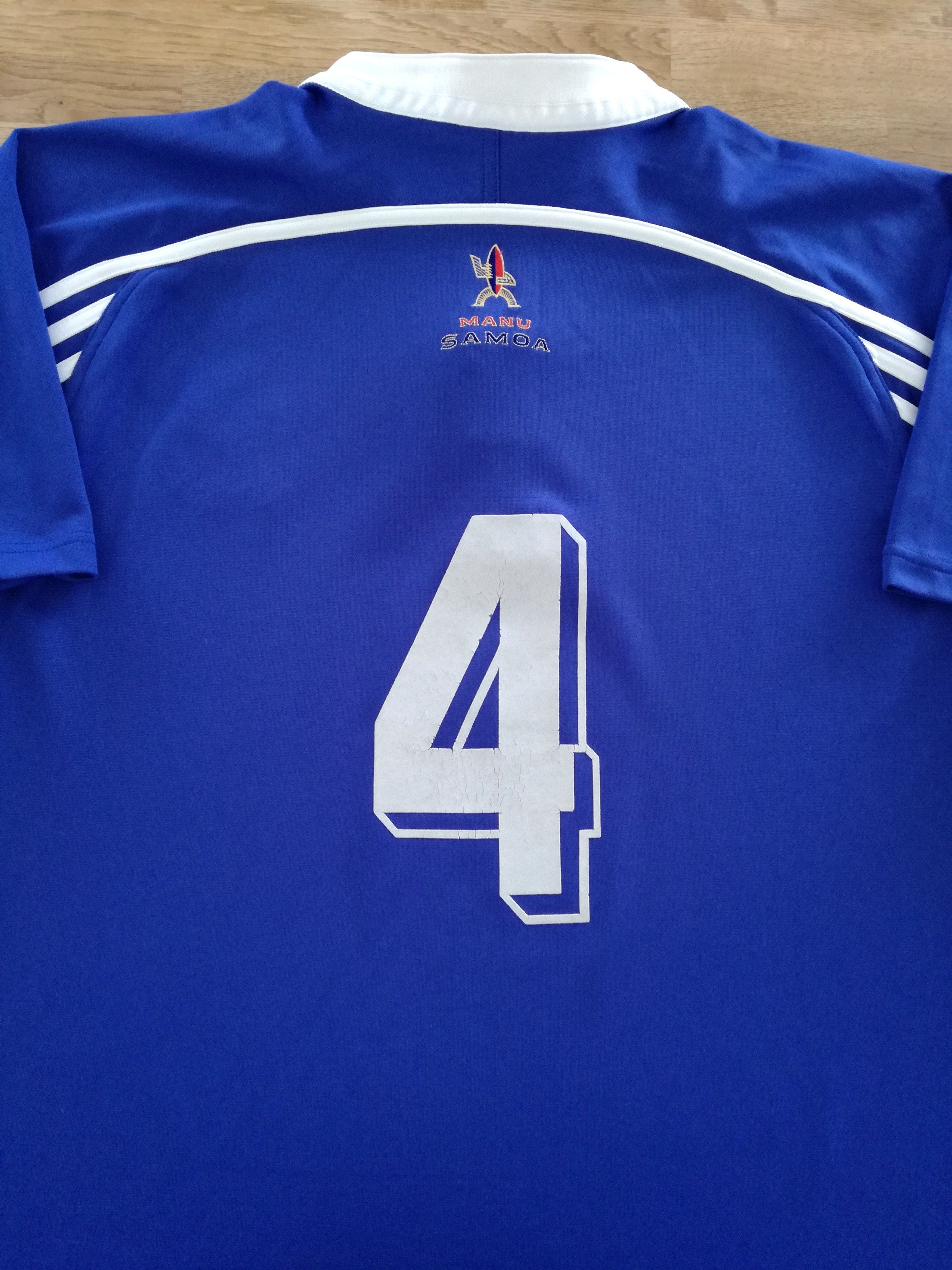 2001 Samoa Home Match Worn (vs Italy) Rugby Shirt #4 (Palepoi)