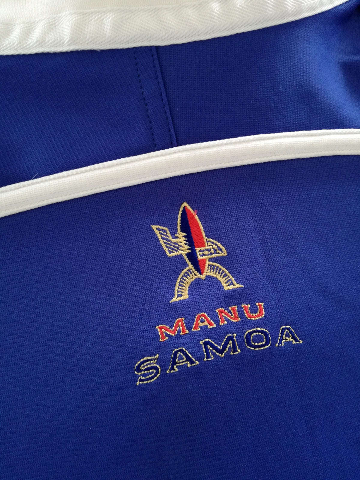 2001 Samoa Home Match Worn (vs Italy) Rugby Shirt #4 (Palepoi) (3XL)
