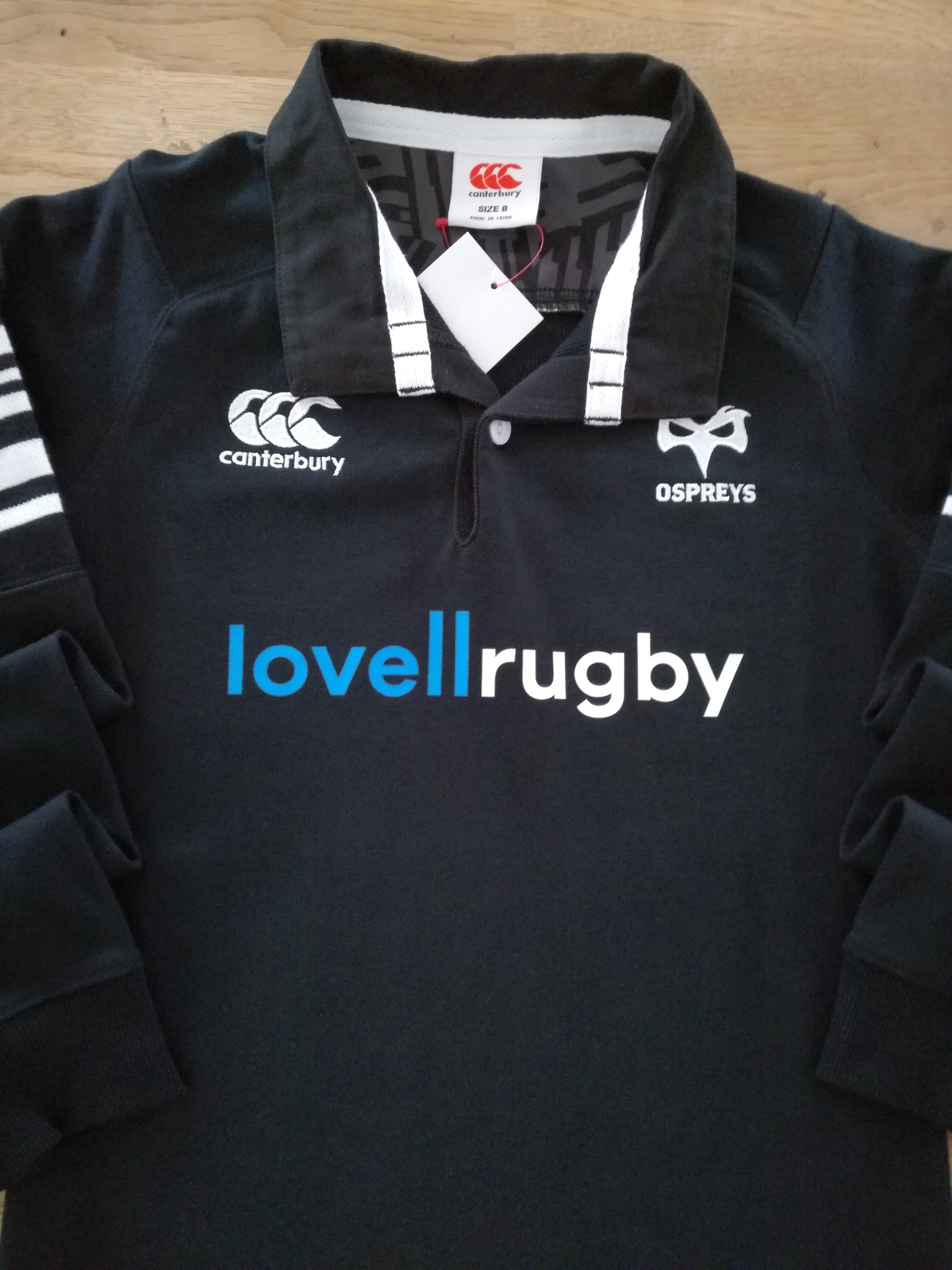 2017/18 Ospreys Home Vapodri Woman's Rugby Shirt (Size 8)