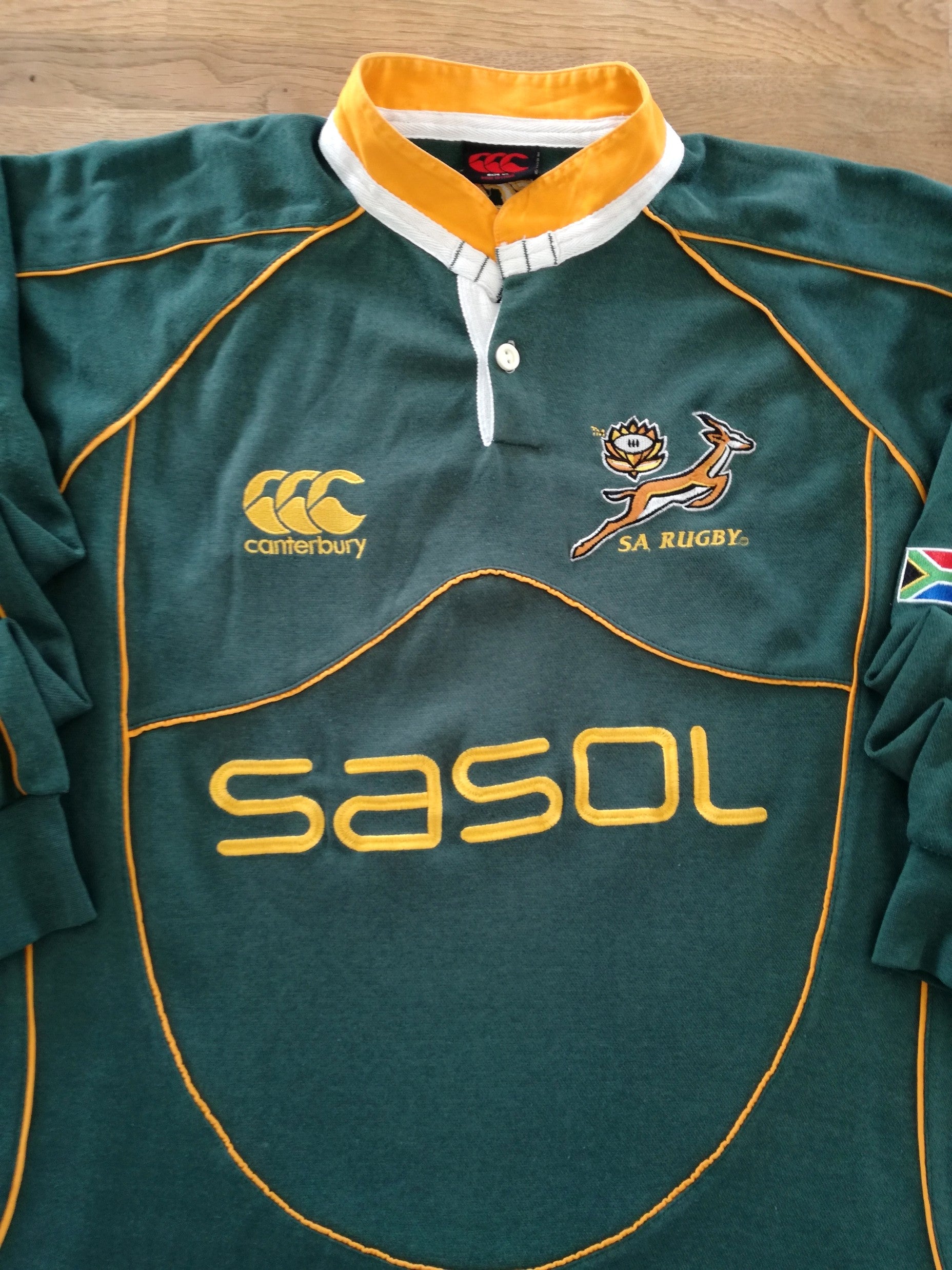 2007 South Africa Home Long Sleeve Rugby Shirt
