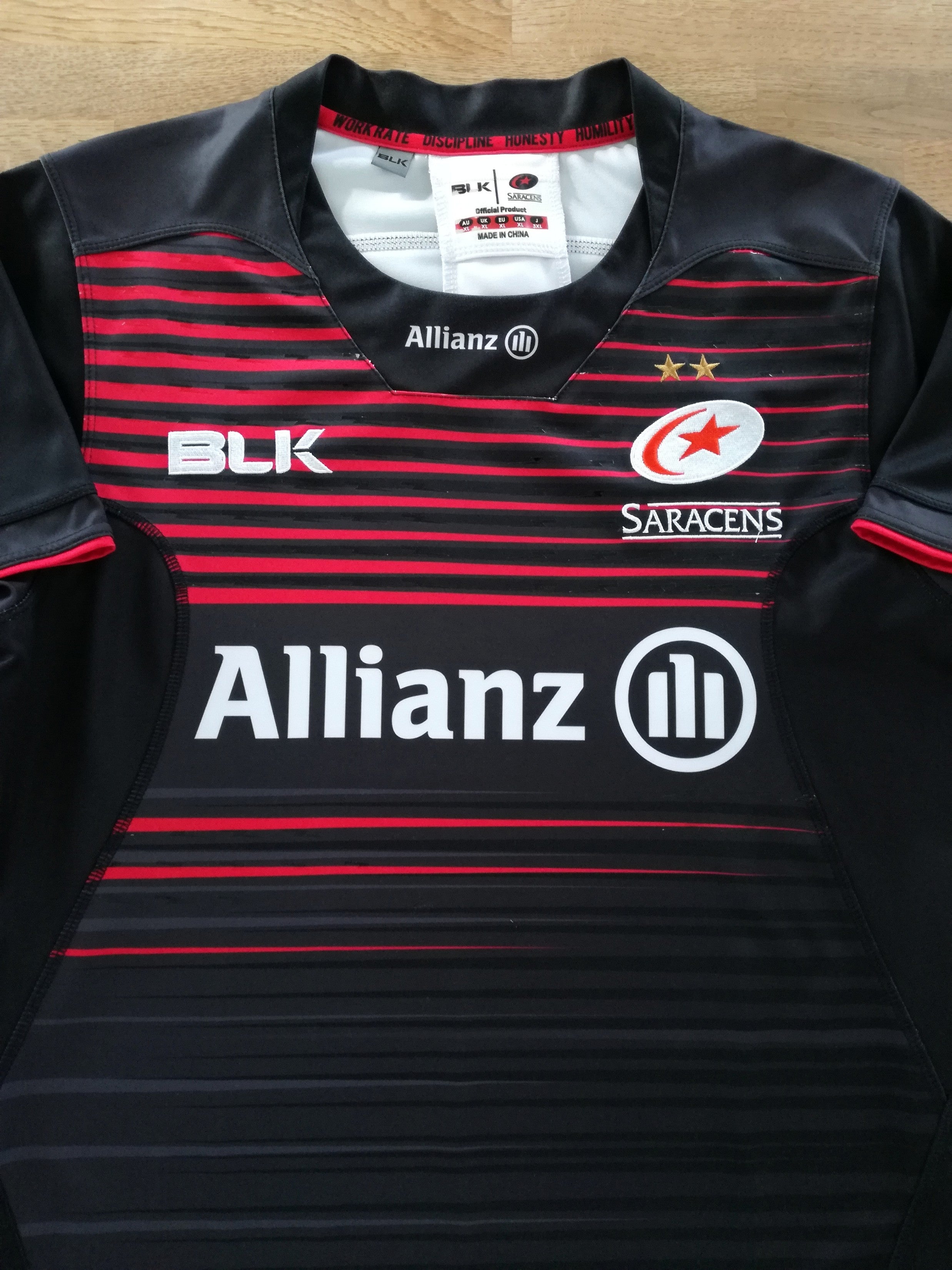 2017/18 Saracens Home Player Issue Rugby Shirt