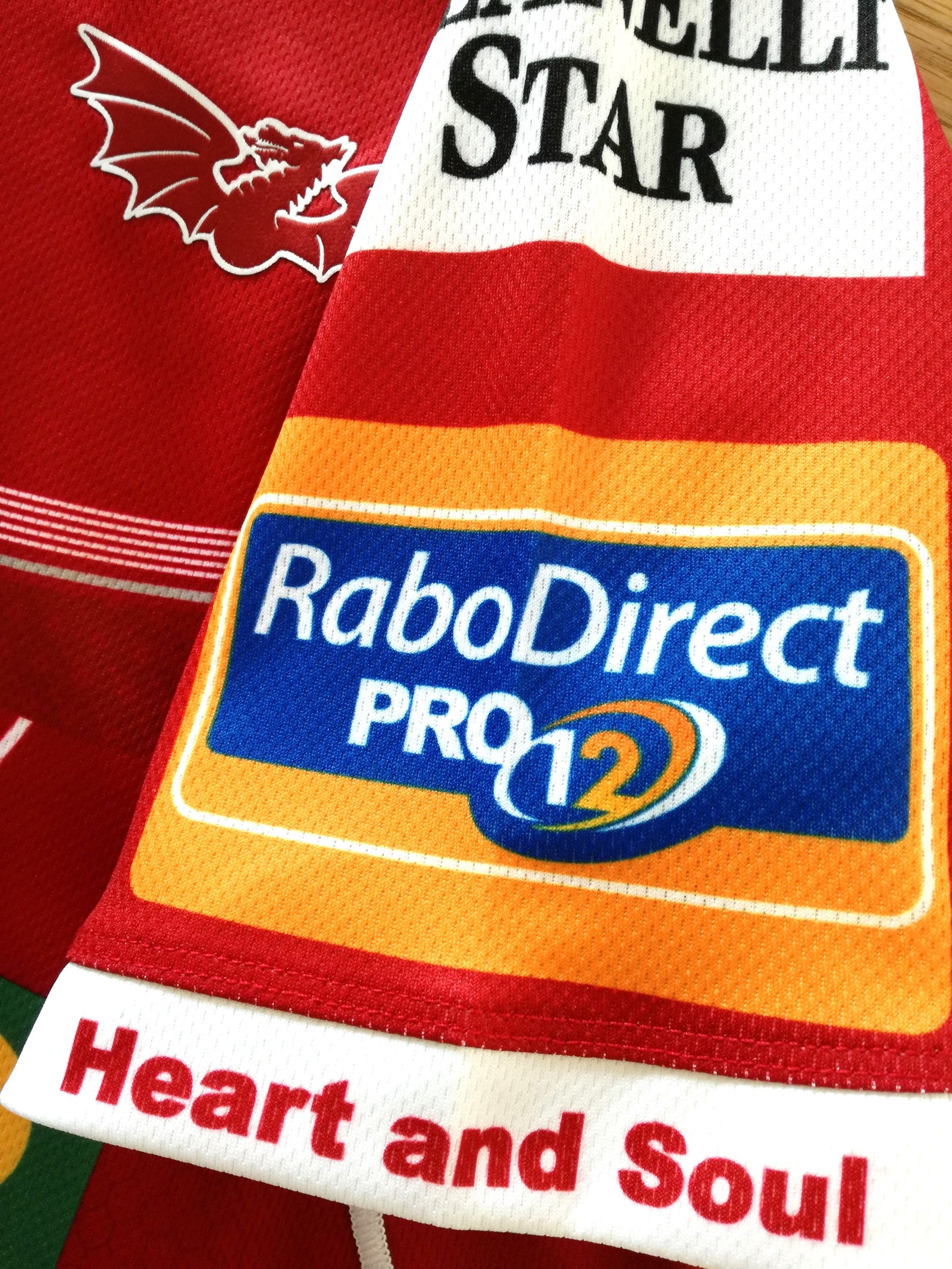 2013/14 Scarlets Home Pro12 Rugby Shirt (L)