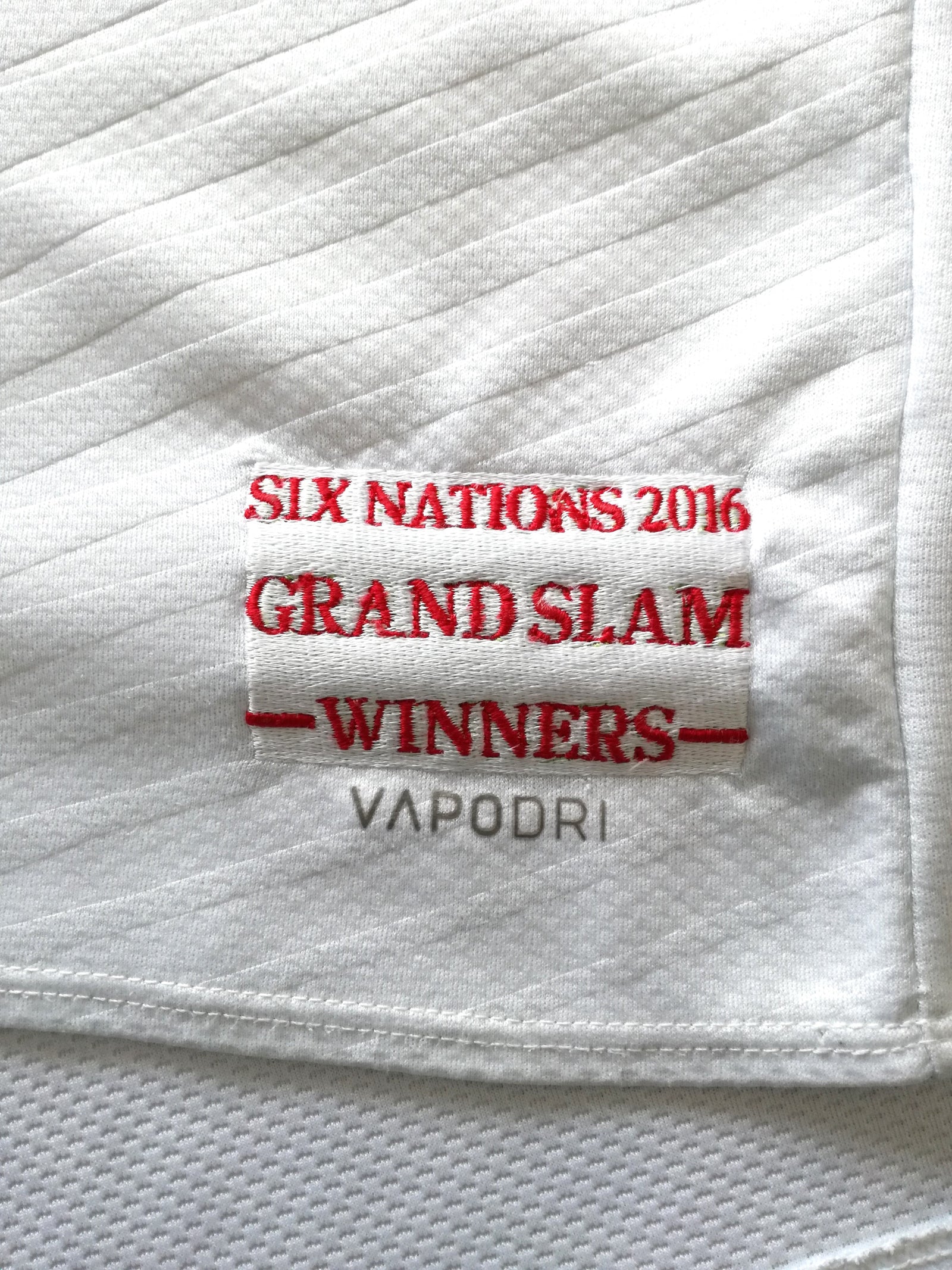 2016 England Home 'Grand Slam Winners' Vapodri Rugby Shirt (XL)