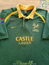 2001 South Africa Home Test Worn Rugby Shirt Matfield #4 (3XL)