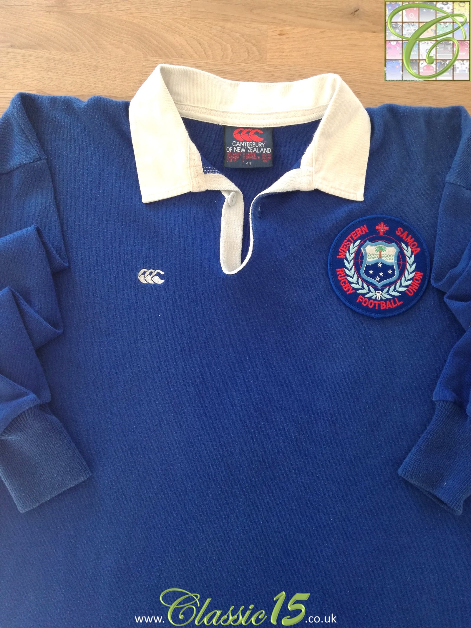 1988 Western Samoa Home Match Worn Rugby Shirt (Iupeli) #8 (L)